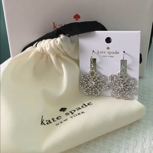NWT Kate Spade Crystal lever-back drop earrings.